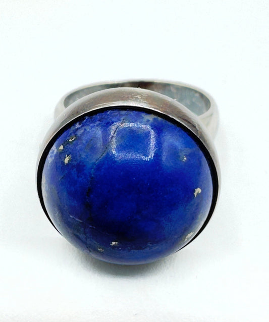 Black Dog VintageGeorg Jensen MCM Modernist Lapis Lazuli Sterling Ring Size 6 - Black Dog Vintage