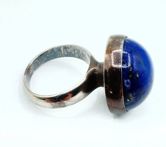 Black Dog VintageGeorg Jensen MCM Modernist Lapis Lazuli Sterling Ring Size 6 - Black Dog Vintage